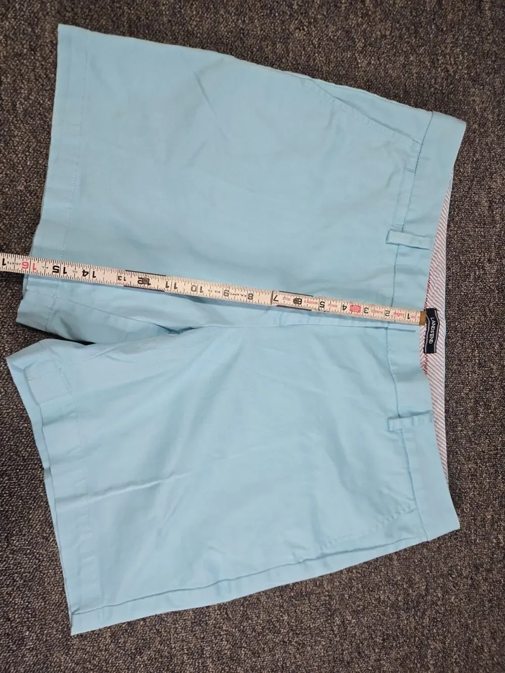 Lands End Mens Short 36 Inch Light Blue